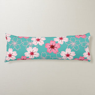 Élégant chic floral cerise motif coussin
