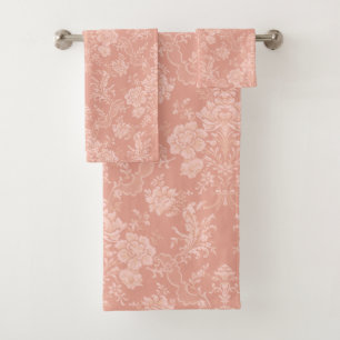 Élégant Chic Floral Chic Damask-Peach