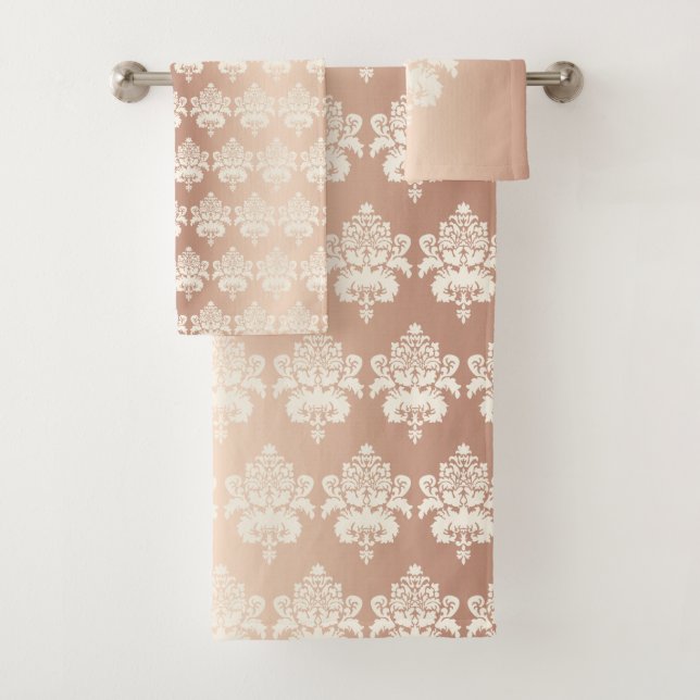 Élégant Chic Glow Rose Gold Damask (En situation)