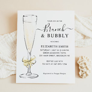 Elegant Chic Gold Brunch and Bubbly Bridal Shower