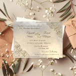 Elégant Chic Gold Hearts Faire-part de mariage<br><div class="desc">Elegant chic pari invitation.</div>