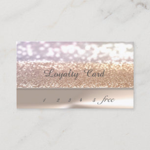Élégant Chic Luxueux, Carte de Fidélité Bokeh Pail