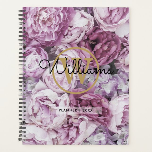 Élégant Chic Monogramme Floral Or 2023  (Devant)