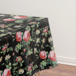 Élégant Chic Rose rose Vintage Nappe Florale