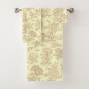 Elégant Chic Rustique Cheval Beige Crème Toile