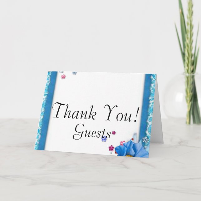 Élégant chiChi Mariage Floral Merci (Devant)