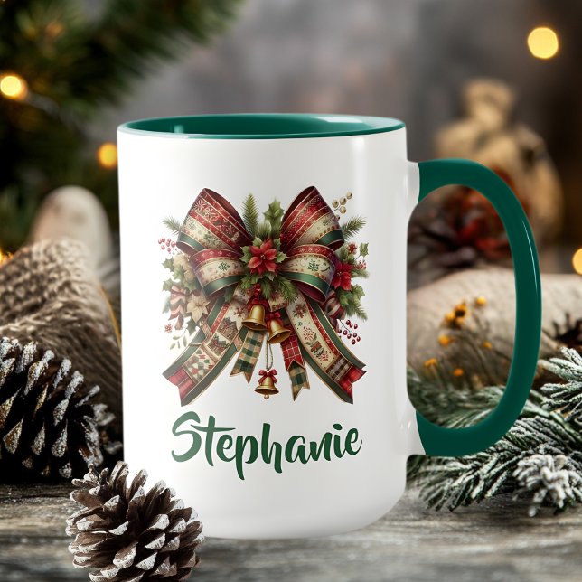 Elegant Christmas Bow Mug Gift (Créateur téléchargé)