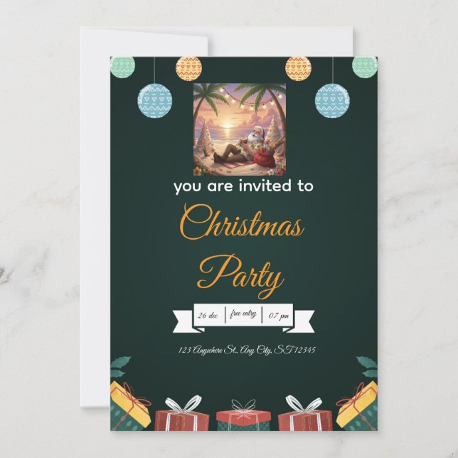 Elegant Christmas Invitation – A Festive Design  (Devant)