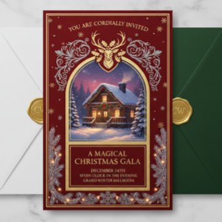 Elegant Christmas Invitation | Holiday Party Card 