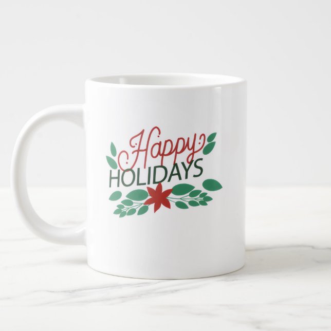 Elegant Christmas Mug – Classic Holiday Coffee & T (Gauche)
