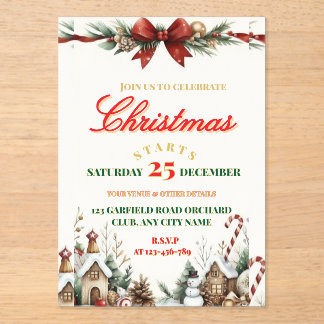 Elegant Christmas Party Invitation