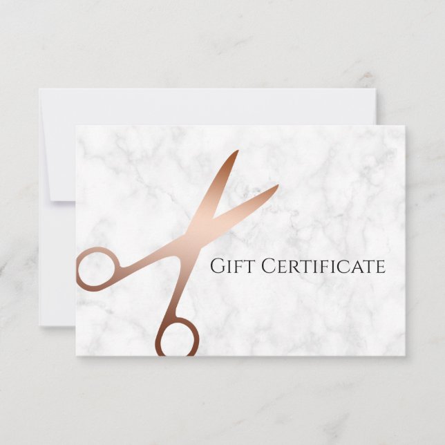 Elégant ciseaux d'or rose moderne coiffeur (Devant)