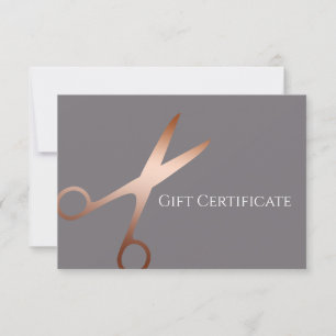 Elégant ciseaux d'or rose moderne coiffeur