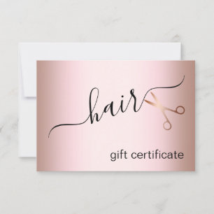 Elégant ciseaux d'or rose moderne coiffeur