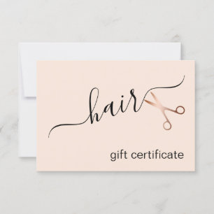 Elégant ciseaux d'or rose moderne coiffeur