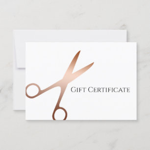 Elégant ciseaux d'or rose moderne coiffeur