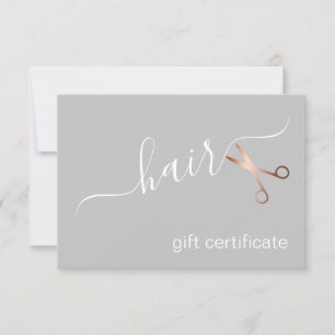 Elégant ciseaux d'or rose moderne coiffeur