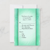 Elegant Classe Green RSVP avec menu