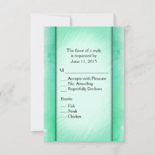 Elegant Classe Green RSVP avec menu
