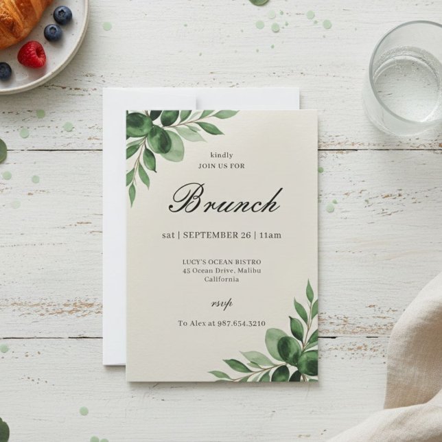 Elegant Classic Brunch Invitation (Créateur téléchargé)