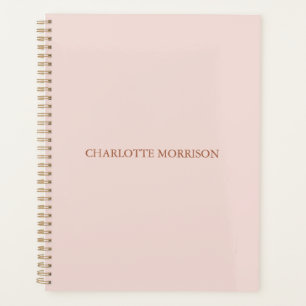 Élégant classique blush rose nom personnalisé mono