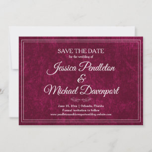 Élégant Classique Mariage Save the Date Baie de Bo
