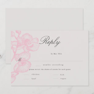 Élégant classique moderne orchidée Mariage repas R