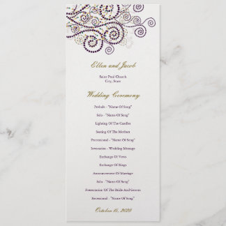 Élégant Classy Boho Purple Spirals Programme de ma