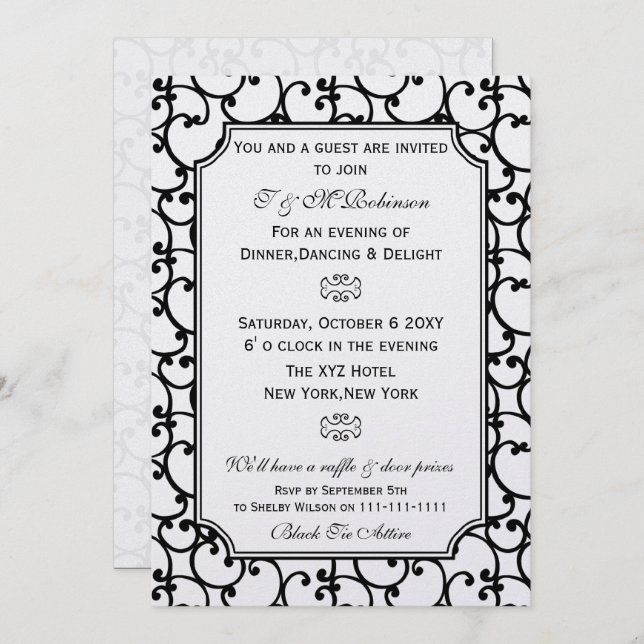 Elegant Classy Corporate Party Invitation (Devant / Derrière)