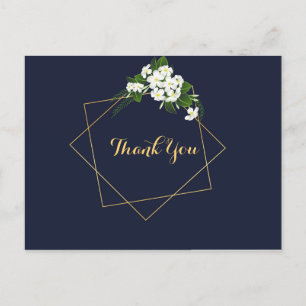 Elegant Classy Navy cartes géométriques merci