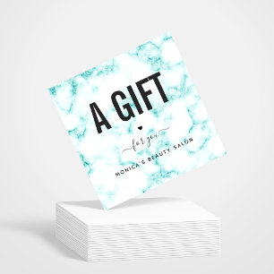 Élégant Classy Turquoise Marbre Beauté Salon Logo