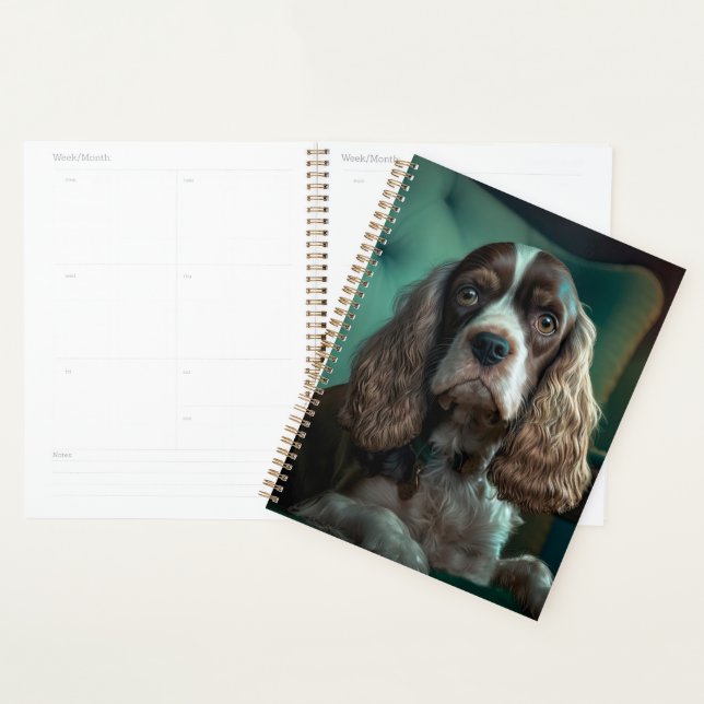 Elégant Cocker Spaniel Classic Portrait Design (Devant avec enveloppe)