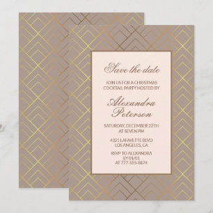Élégant cocktail de Noël, invitation à sauver la d