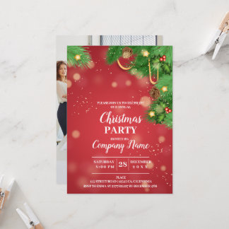 Elegant Cocktail de Noël Invitation de fête de Noë