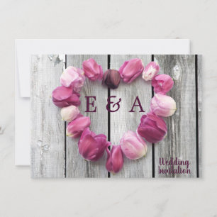 Elégant coeur de fleur rustique grange mariage