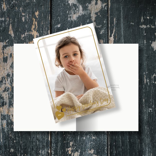 Elégant Coeur encadré photo carte Valentine (Créateur téléchargé)