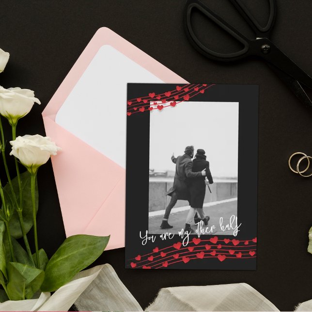 Elégant coeur rouge romantique Carte de vacances (Créateur téléchargé)