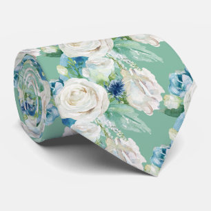 Élégant col rose bleu blanc d'hiver cravate