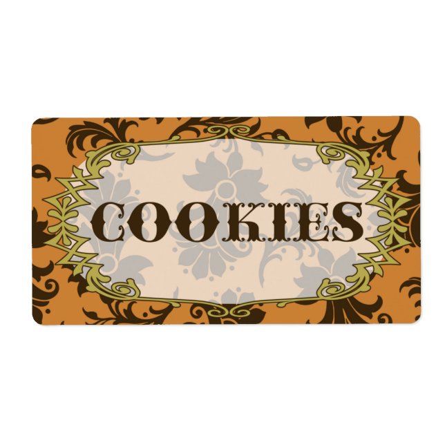 Élégant Cookies Étiquette alimentaire (Devant)