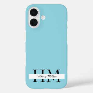 Élégant coque iphone Monogramme   Personnalisé