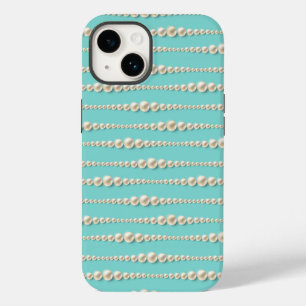 Elégant coque iphone Turquoise et perles inspiré T