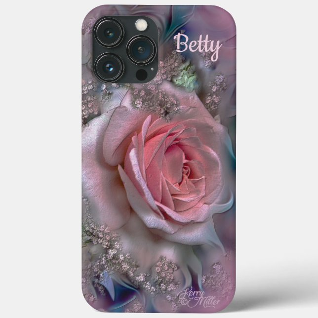 Élégant Coque Rose Rose coque iphone (Verso)