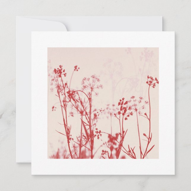 Elégant Coral rouge Floral Meilleurs voeux pour Ma (Devant)