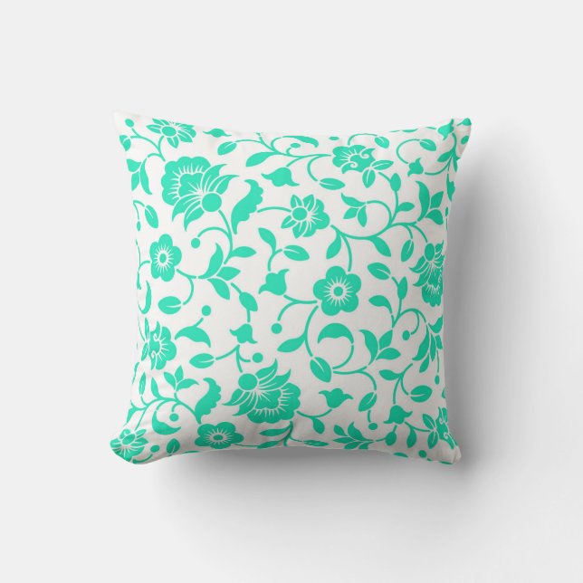 Élégant Coussin à motifs floraux (Recto)