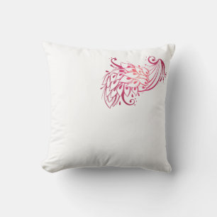Élégant Coussin Carré à Plume de Paon Luxueux