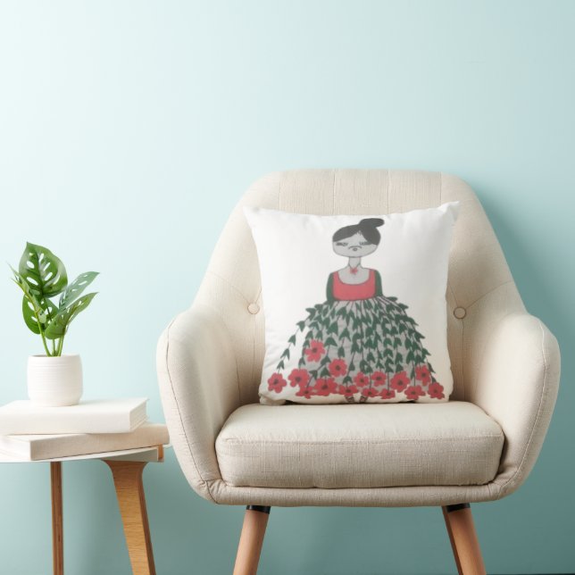 Élégant Coussin de broderie de Chitrali (Chaise)