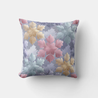 Élégant Coussin de Jet en Feuille de Flocon de Nei