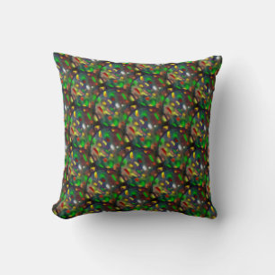 Élégant Coussin de Jeté à Motif de Bijou en Opale 