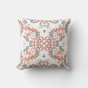Élégant Coussin de Jeté à Motif Paisley Aquarelle