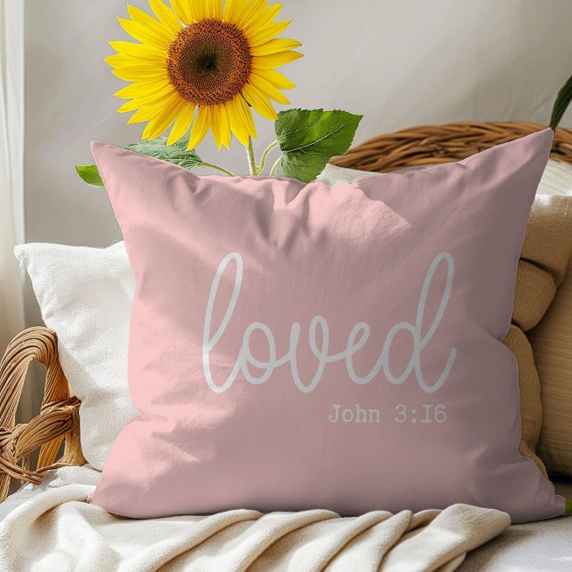 Élégant Coussin de Jeté avec Citation Rose Pâle Ai (Créateur téléchargé)